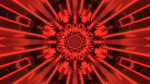 Terowongan Neon Merah Kaleidoskop Screensaver 4K UHD 60fps VJ Loop