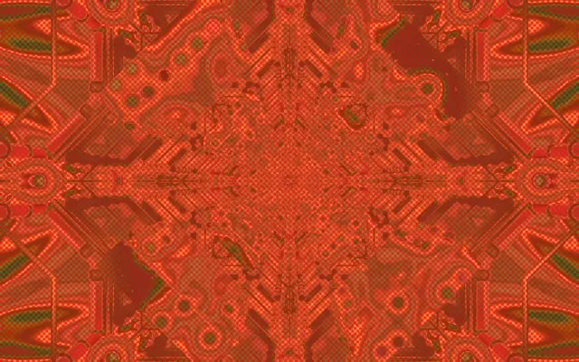 Fractal Vermell Caleidoscopi Túnel de Neó VJ Loop 16:10 Macbook 60fps Protector de Pantalla