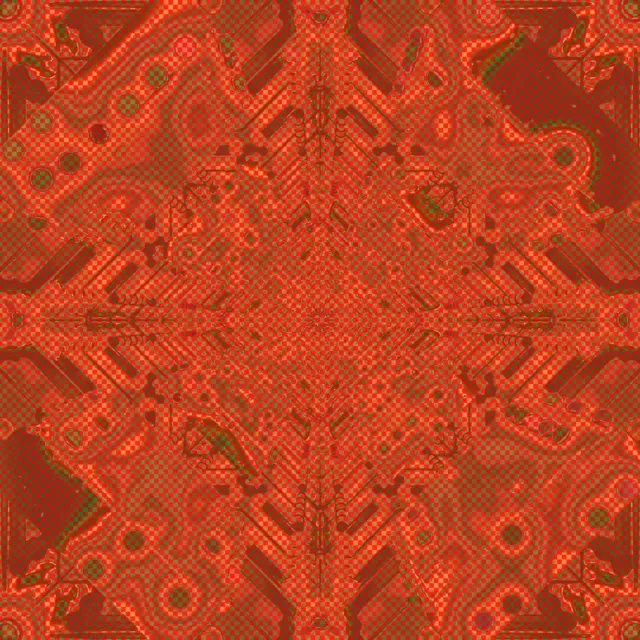 Túnel de Neón Vermello Circuíto Calidoscopio VJ Loop 1:1 Cadrado 60fps Protector de Pantalla