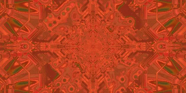 Црвен Калеидоскоп Неонски Тунел Vj Loop 2:1 Univisium 60fps Screensaver