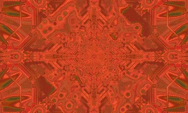 Rotes Kaleidoskop Neon Tunnel VJ Loop 5:3 Wide 60fps Bildschirmschoner