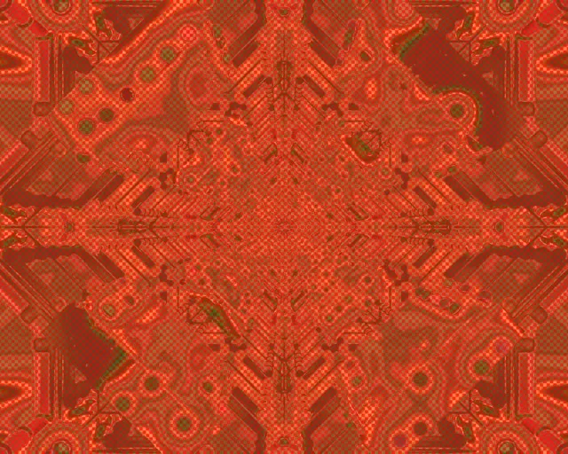 نفق النيون الأحمر دائرة كاليدوسكوب VJ Loop 5:4 صناعي 60fps حافظة شاشة