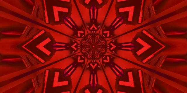 Red Fractal Kaleidoscope Neon Tunnel Vj Loop 2:1 Univisium 60fps Screensaver