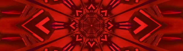 فراکتال قرمز کالیدوسکوپ تونل نئون 32:9 فوق عریض 60fps محافظ صفحه VJ Loop