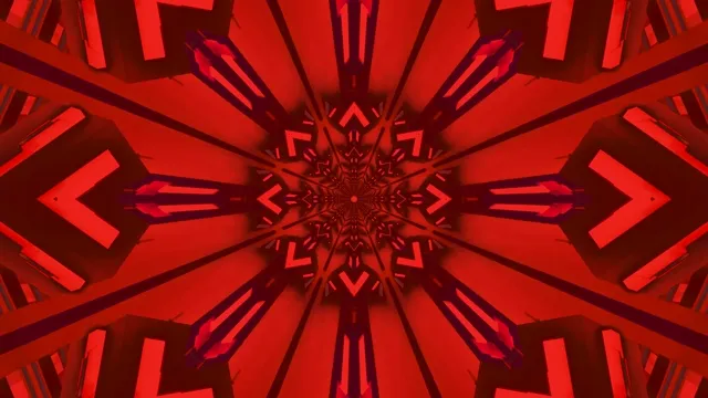 Terowongan Neon Merah Kaleidoskop Screensaver 4K UHD 60fps VJ Loop