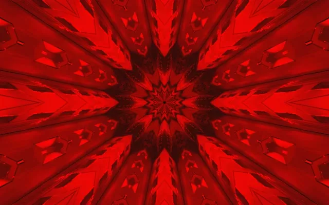 Túnel Neón Vermello Caleidoscopio Protector de Pantalla 60fps 16:10 MacBook VJLoops