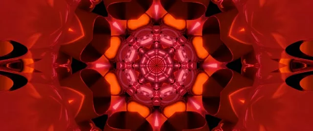 Crveni Neon Tunel Kaleidoskop Čuvar Ekrana 60fps 2.39:1 Cinemascope VJ Loop