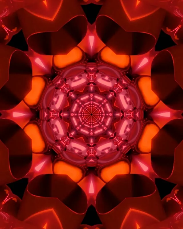 מגן מסך מנהרת ניאון אדומה קלידוסקופ 60fps 4:5 Instagram VJ Loop