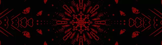 Túnel de Neó Calidoscopi Vermell VJ Loop 32:9 Super Ultrawide 60fps Protector de Pantalla