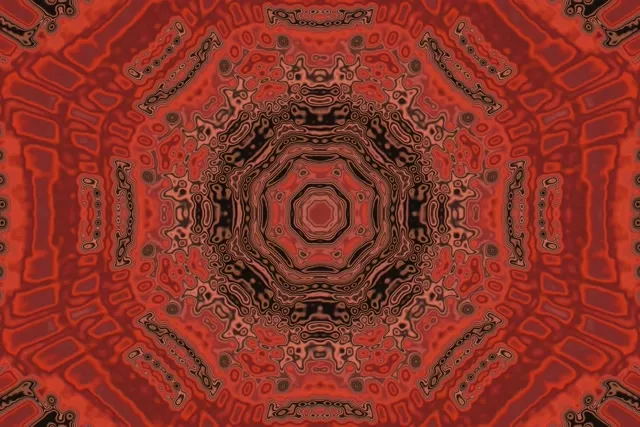 Terowong Neon Merah Mandala 3:2 Surface 60fps Penyelamat Skrin VJLoops