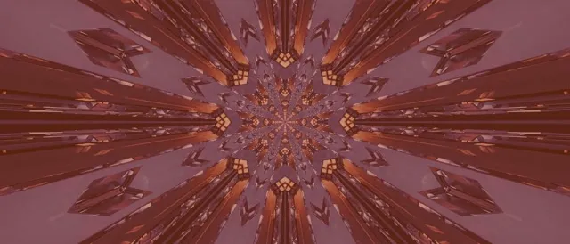 Radiant Copper Kaleidoscope Neon Tunnel | 21:9 Ultrawide 60fps VJ Loop