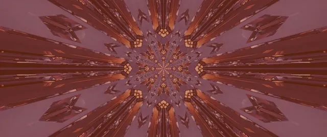 VJ Loop Terowongan Neon Kaleidoskop 2.39:1 Cinemascope 60fps Screensaver