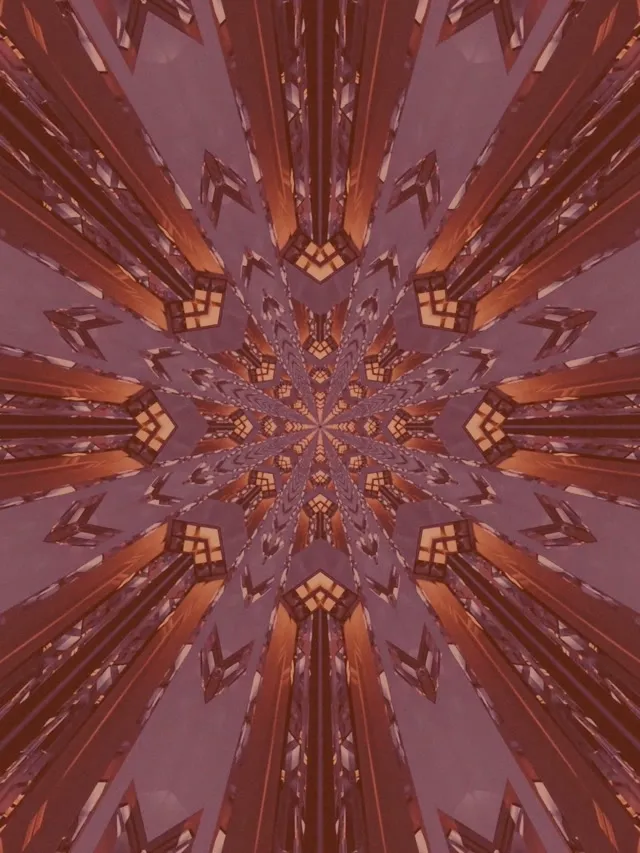 קליידוסקופ מנהרת זוהרת 3:4 iPad Portrait 60fps Screensaver VJLoops