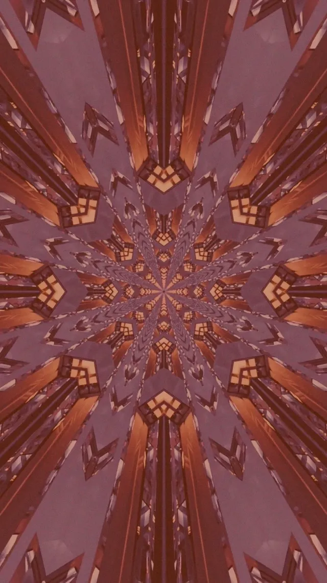 Fraktální Kaleidoskop Neon Tunnel 9:16 Reels 60fps VJ Loop Screensaver