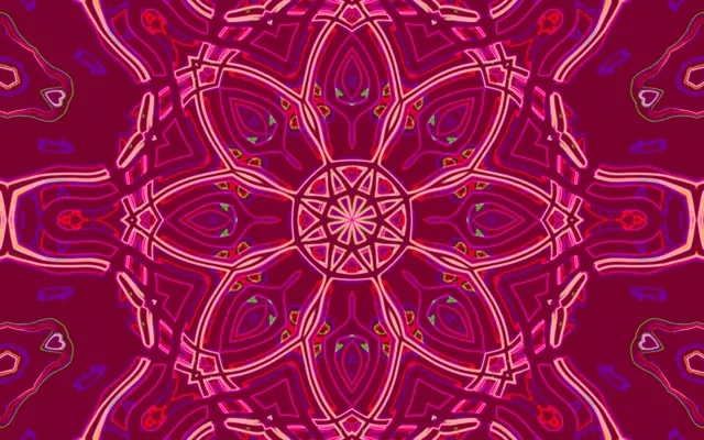 Neon Tunnel Crimson Mandala Vj Loop 16:10 macbook 60fps Screensaver
