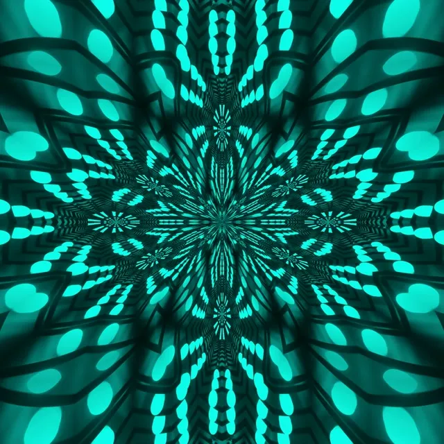 Vj loop Neon Tunnel Red Fractal Mandala 1:1 square 60fps Screensaver