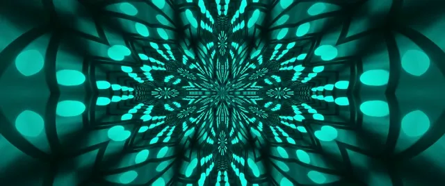 Red Fractal Kaleidoscope Neon Tunnel Vj Loop 2.39:1 Cinemascope 60fps Screensaver