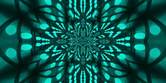 Red Fractal Mandala Neon Tunnel 2:1 Univisium 60fps Screensaver Vj Loop