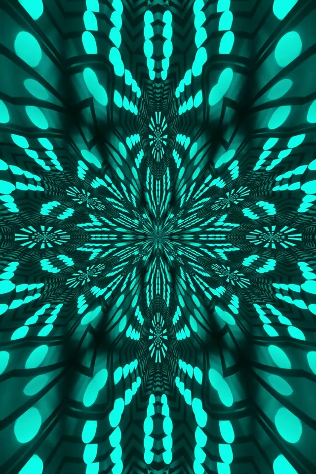 Raudona Fraktalinė Mandala Neono Tunelis VJ Loop 2:3 Photo Portrait 60fps Ekrano užsklanda