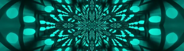 Red Fractal Mandala Neon Tunnel VJ Loop 32:9 Super Ultrawide 60fps Screensaver