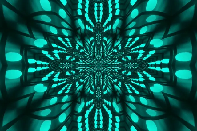 Vj loop Neon Tunnel Rød Fraktal Mandala 3:2 surface 60fps skjermsparer