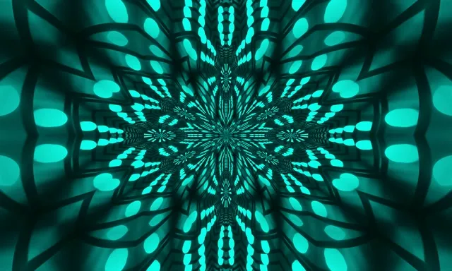 Neon Tunnel Red Fractal Mandala Burst VJ Loop 5:3 Wide 60fps Screensaver