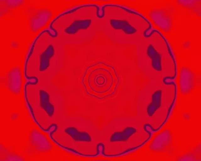 Tunel Neon Roșu Mandala Loop 5:4 Industrial 60fps Screensaver VJLoops