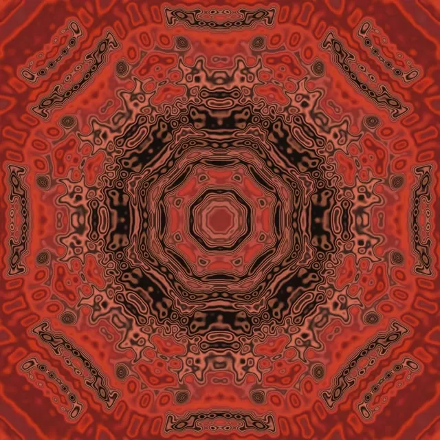 Red Neon Tunnel Mandala Screensaver 1:1 Square 60fps Vj Loop