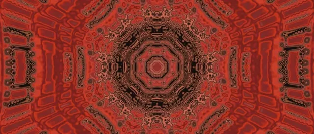 Red Neon Tunnel Mandala Screensaver 21:9 Ultrawide 60fps VJ Loop