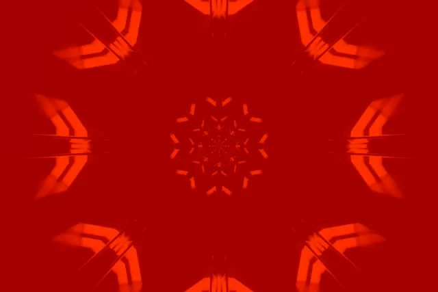 Penyelamat Skrin Mandala Terowong Neon Merah 3:2 Surface 60fps VJ Loop