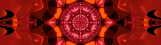 Punane Neoon Tunnel Mandala Ekraanisäästja 32:9 Super Ultrawide 60fps VJ Loop