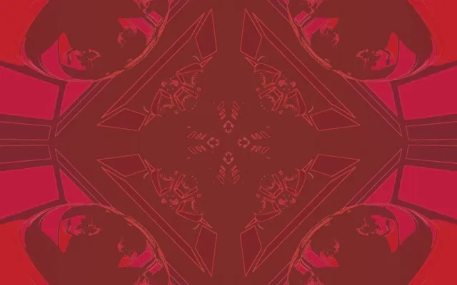 Red Kaleidoscope Diamond Neon Tunnel Vj Loop 16:10 macbook 60fps Screensaver