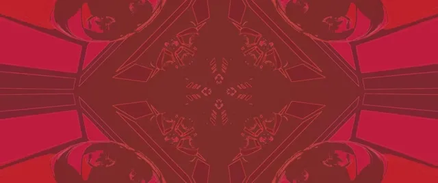 Tunnel Neon Caleidoscopio Diamante Rosso VJLoops 2.39:1 Cinemascope 60fps Screensaver