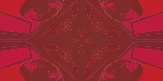 Red Kaleidoscope Diamond Neon Tunnel VJ Loop 2:1 Univisium 60fps Screensaver