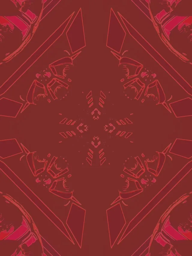 Rød Diamant Kaleidoskop Neon Tunnel VJ Loop 3:4 iPad Portrait 60fps Pauseskærm