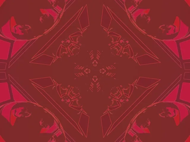 Roter Diamant Kaleidoskop Neon Tunnel VJ Loop 4:3 Classic 60fps Bildschirmschoner