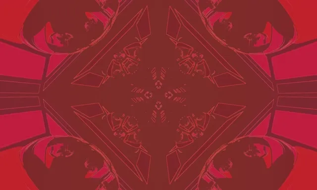 Tunnel Neon Caleidoscopio Diamante Rosso VJLoops 5:3 Wide 60fps Screensaver