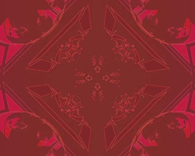 Red Diamond Kaleidoscope Neon Tunnel Vj Loop 5:4 industrial 60fps Screensaver
