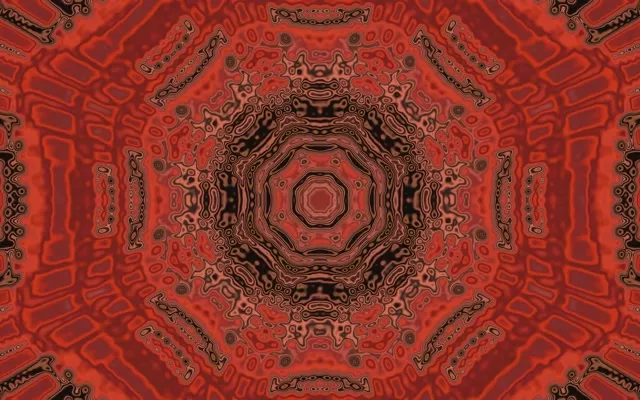 Red Neon Tunnel Mandala Screensaver 60fps 16:10 MacBook Vj Loop