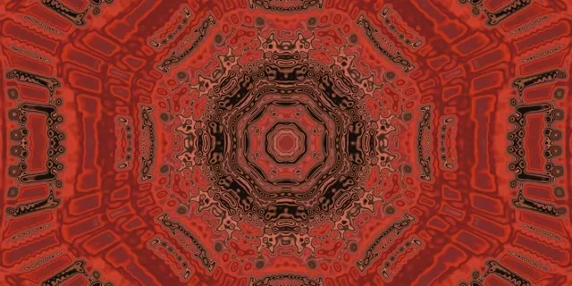 Kırmızı Neon Tünel Mandala Ekran Koruyucu 60fps 2:1 Univisium VJLoops