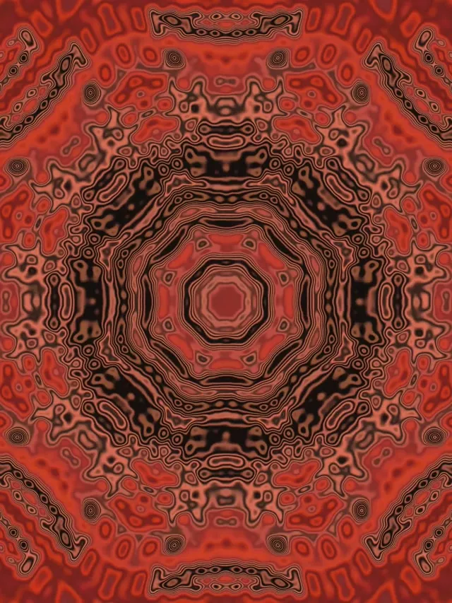 Salvaschermo Tunnel Neon Rosso Mandala 60fps 3:4 iPad Portrait VJLoops