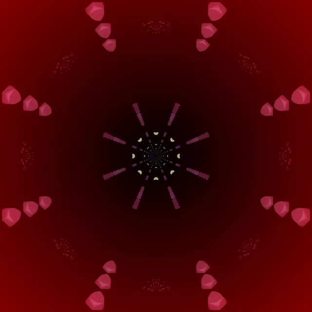 Radial Neon Tunnel Kaleidoscope | 1:1 Square | 60fps VJ Loop Screensaver