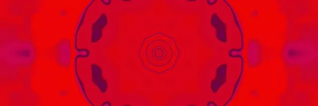 Rode Neon Tunnel Achthoek Vortex 3:1 Drievoudig Breed 60fps Schermbeveiliging Vj Loop