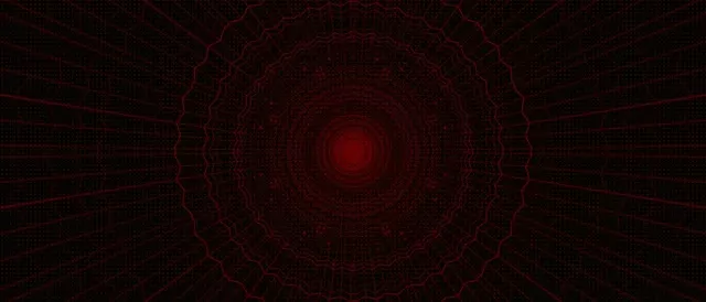 Red Neon Tunnel Rippling Circles VJ Loop 21:9 Ultrawide 60fps Screensaver