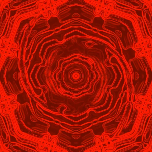 Red Neon Tunnel Rippling Concentric Rings VJ Loop 1:1 Square 60fps Screensaver