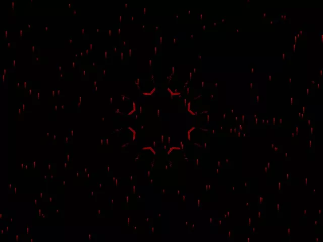 Terowong Neon Merah Penyelamat Skrin 4:3 Klasik 60fps VJ Loop Corak Fraktal Gelap