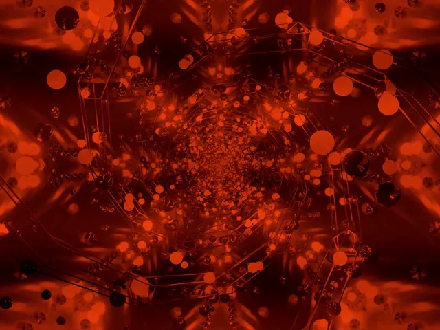 წითელი ნეონის გვირაბი ეკრანის დამცველი 4:3 კლასიკური 60fps VJLoops PC ლეპტოპი