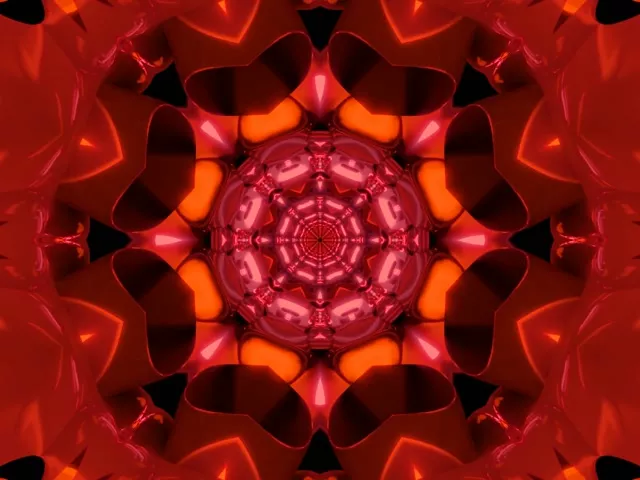 Červený neonový tunel šetrič obrazovky 4:3 Classic 60fps VJ Loop PC Laptop