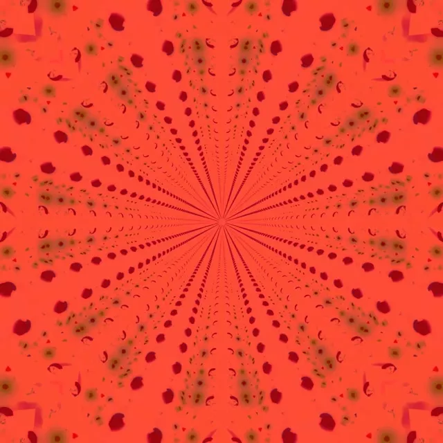 Rooi Neon Tonnel Radiale Vortex 1:1 Vierkant 60fps VJLoops Skermbeveiliging