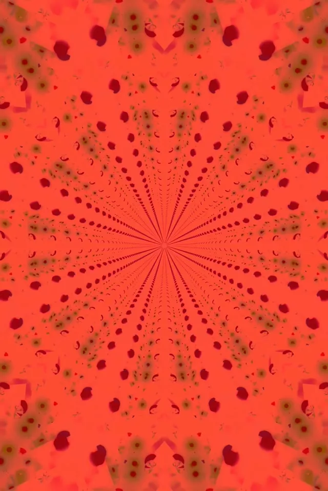 რადიალური წითალი ბრილიანტი ნეონის ტუნელი | 2:3 Portrait | 60fps VJ Loop Screensaver